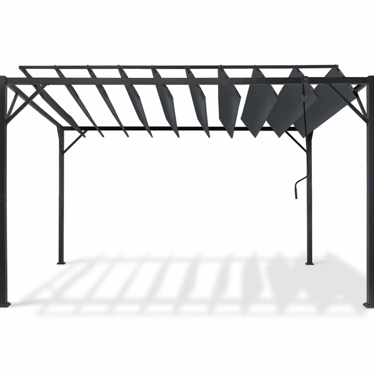 Pergola lames orientables gris anthracite*IDMarket Hot