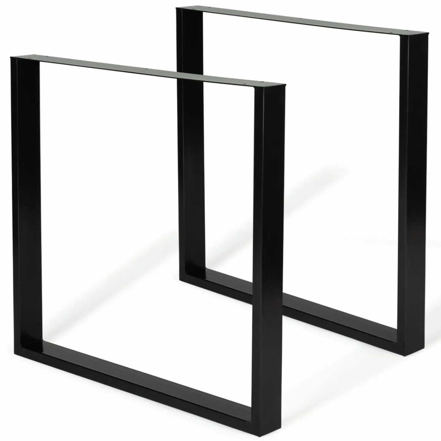 Pieds de table carrés en métal noir design industriel*IDMarket Best