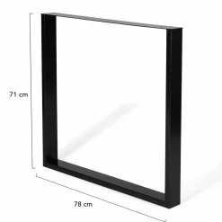 Pieds de table carrés en métal noir design industriel*IDMarket Best