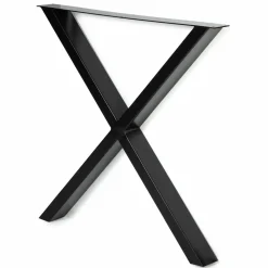 Pieds de table en X en métal noir*IDMarket Clearance
