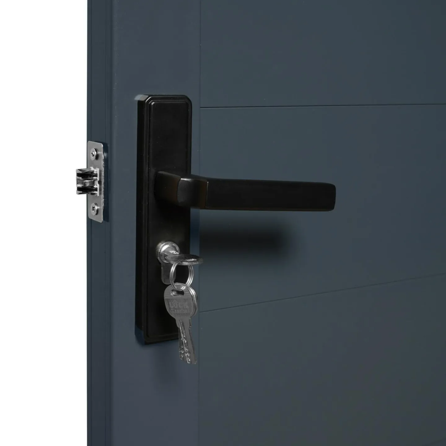 Portail battant 302x160 cm en aluminium gris anthracite*IDMarket Best