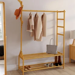 Portant vêtement en bambou*IDMarket Clearance