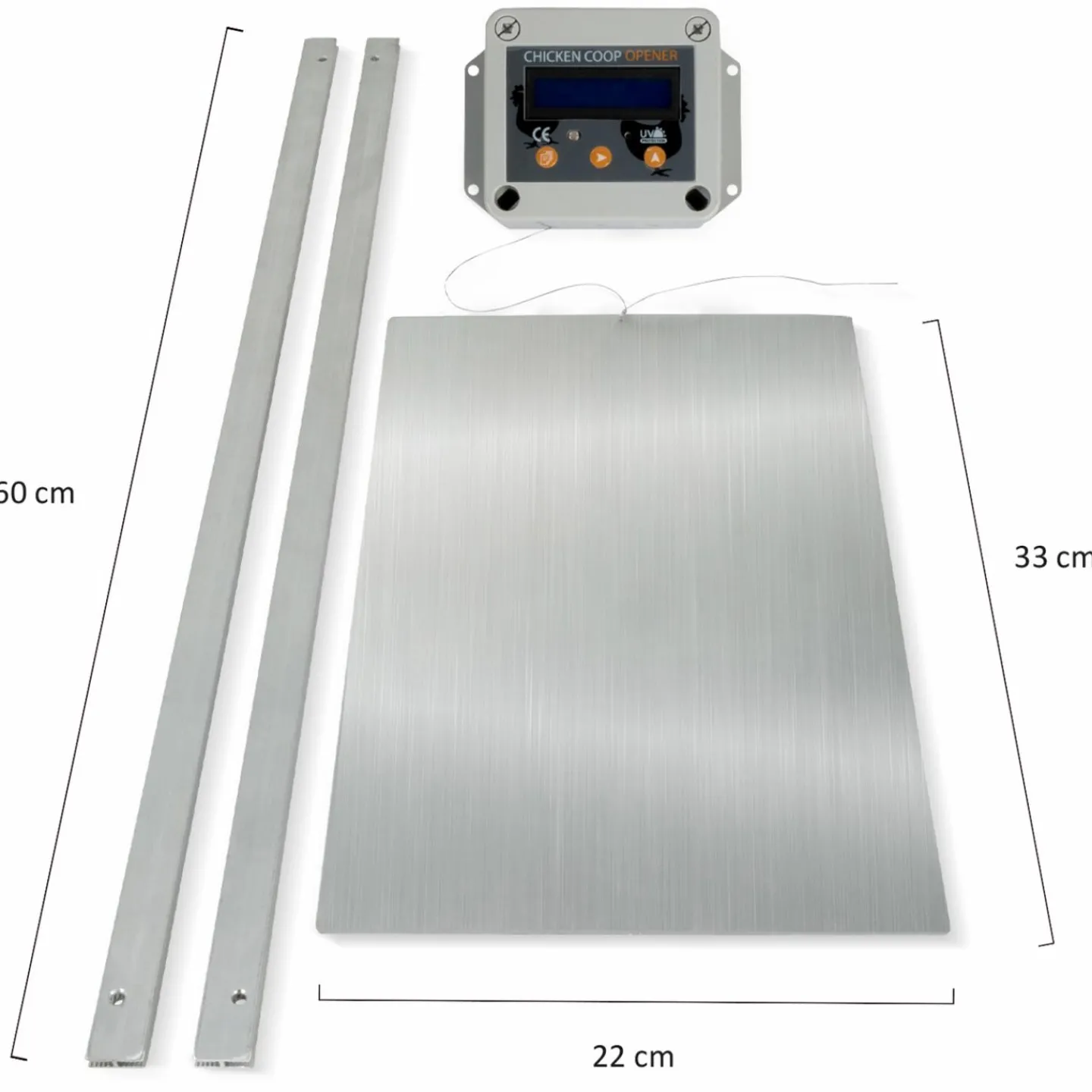 Porte automatique pour poulailler en aluminium*IDMarket Discount