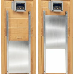 Porte automatique pour poulailler en aluminium*IDMarket Discount