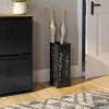 Porte parapluie carré en acier noir 45 cm*IDMarket Sale
