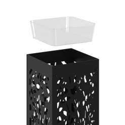 Porte parapluie carré en acier noir 45 cm*IDMarket Sale