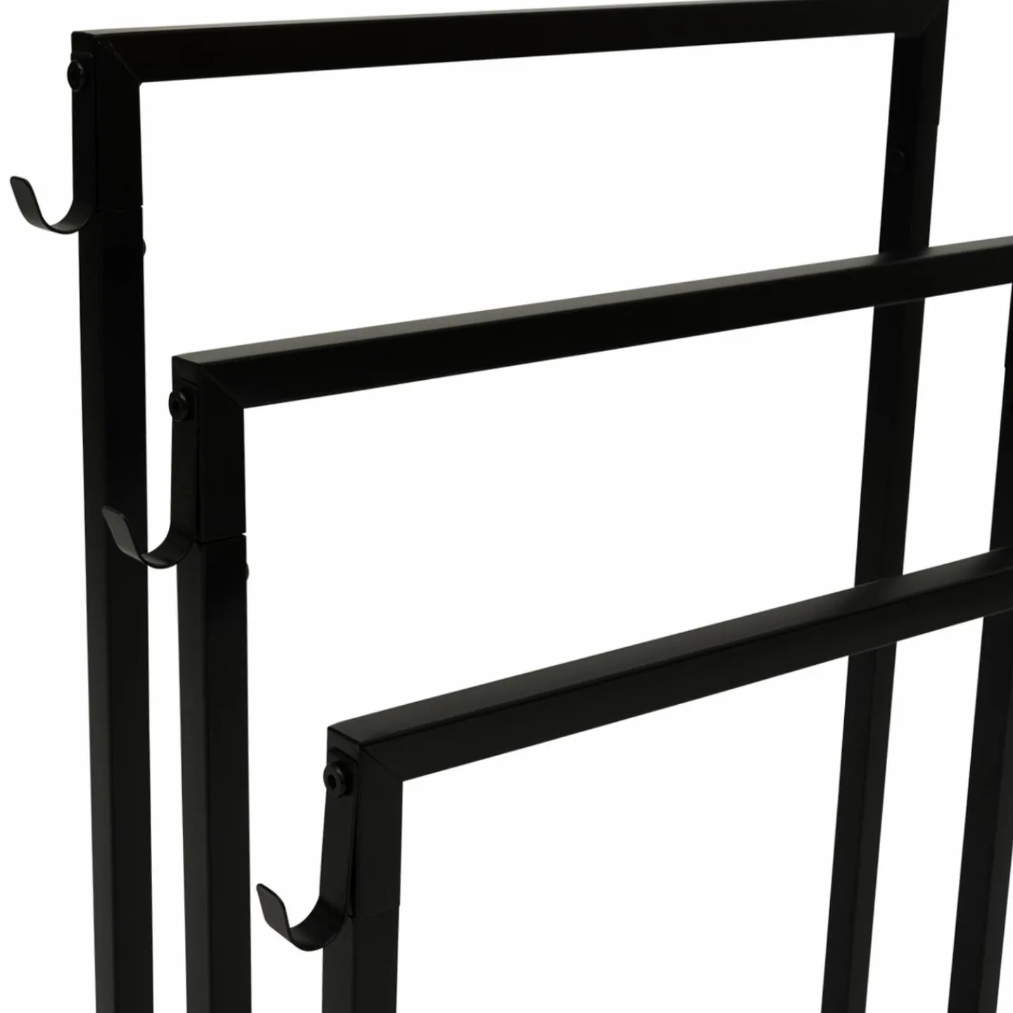 Porte serviettes design industriel en métal noir*IDMarket Outlet