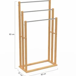 Porte serviettes en bambou 3 niveaux*IDMarket Sale