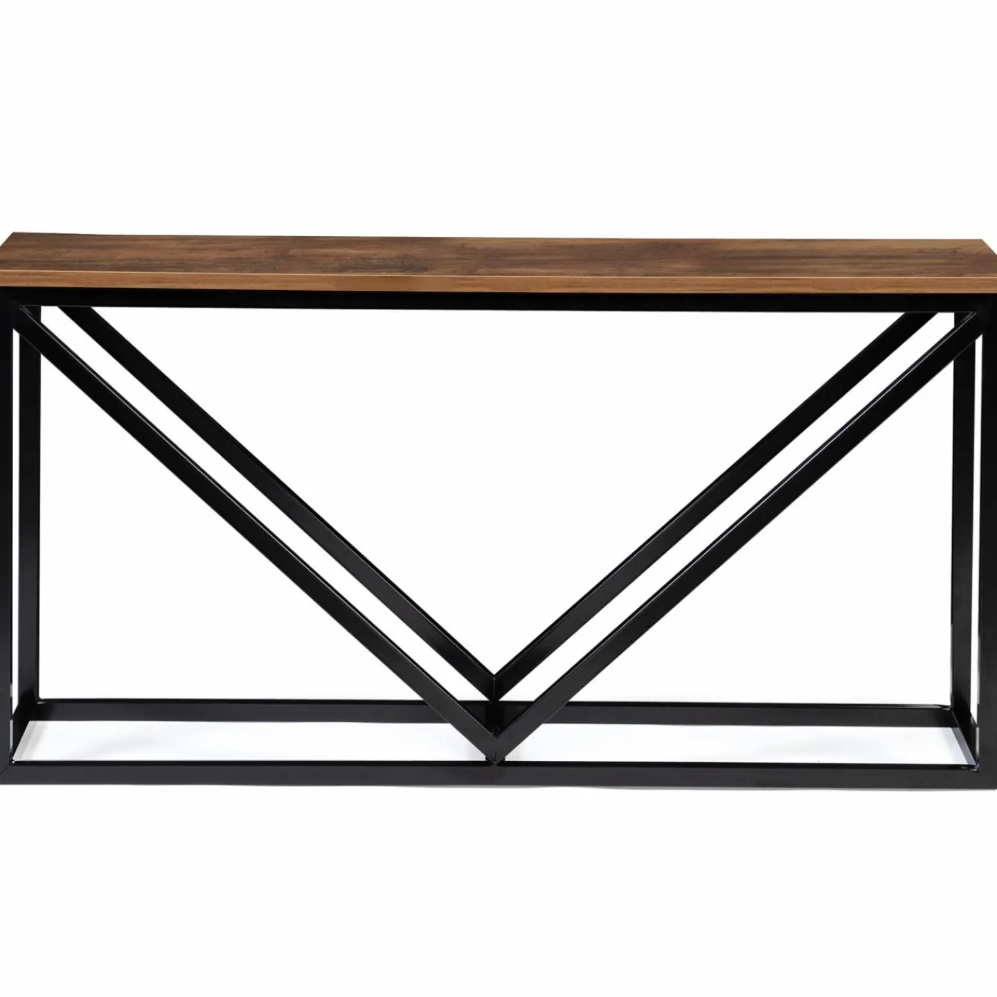 Portes bûches intérieur plateau en bois vieilli et métal noir*IDMarket Clearance