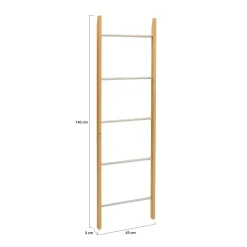 Porte-serviettes échelle 5 niveaux en bambou*IDMarket Sale