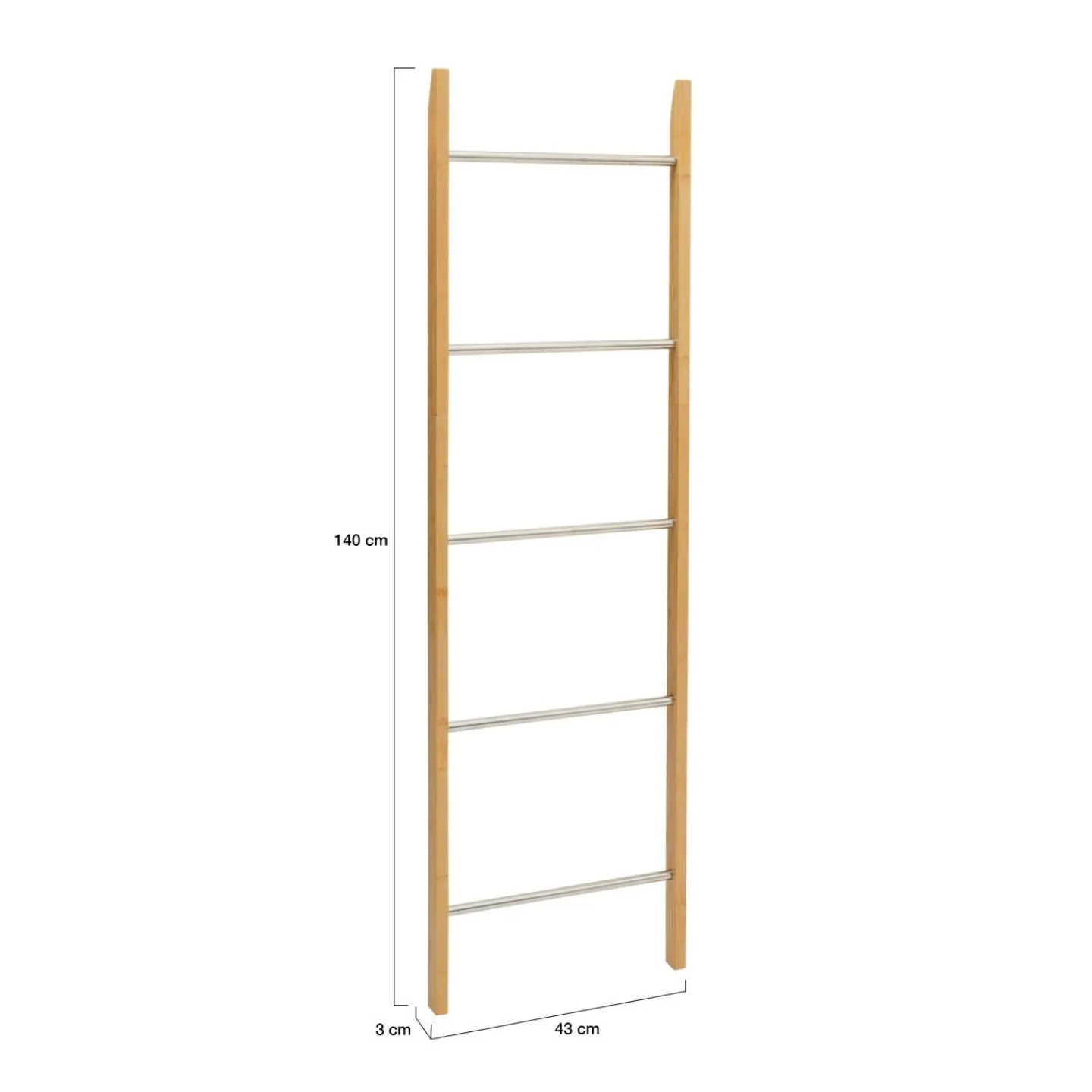 Porte-serviettes échelle 5 niveaux en bambou*IDMarket Sale