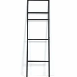 Porte-serviettes échelle pour salle de bain en métal noir*IDMarket Best