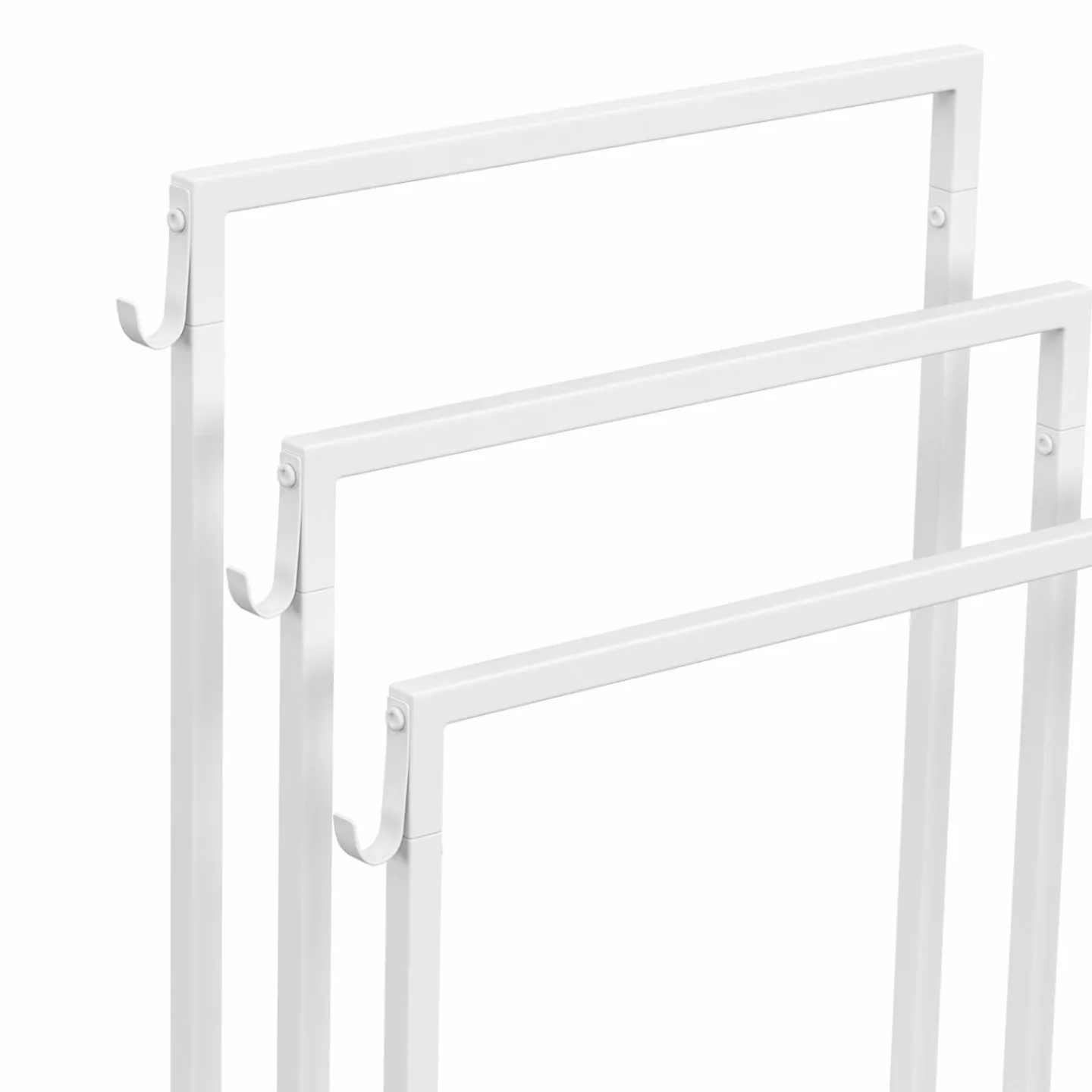 Porte-serviettes industriel métal blanc 3 niveaux*IDMarket Outlet