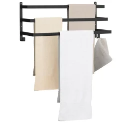 Porte-serviettes industriel mural en métal noir*IDMarket Best