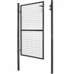 Portillon gris anthracite jardin en acier 105 x 150 cm*IDMarket New