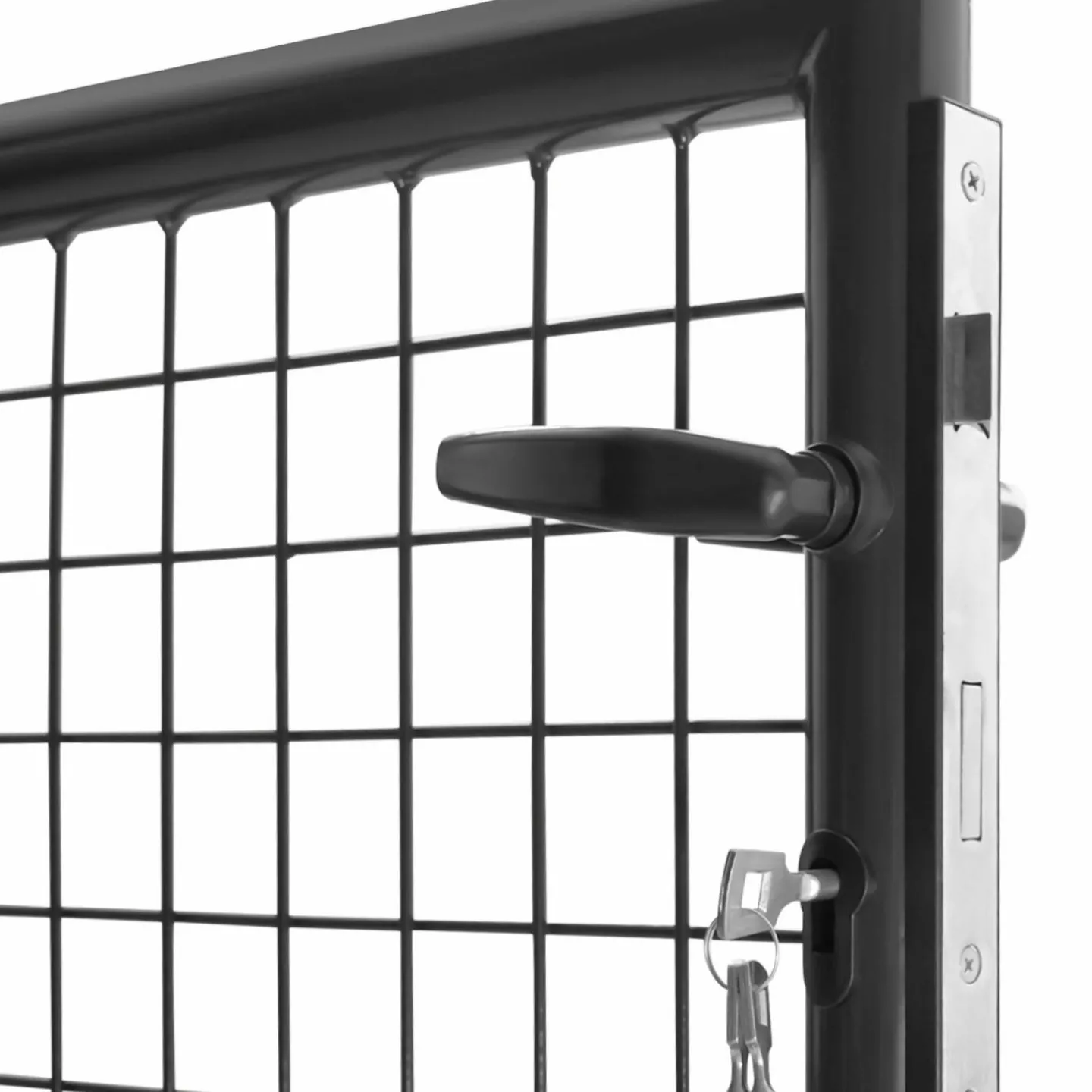 Portillon gris anthracite jardin en acier 105 x 150 cm*IDMarket New