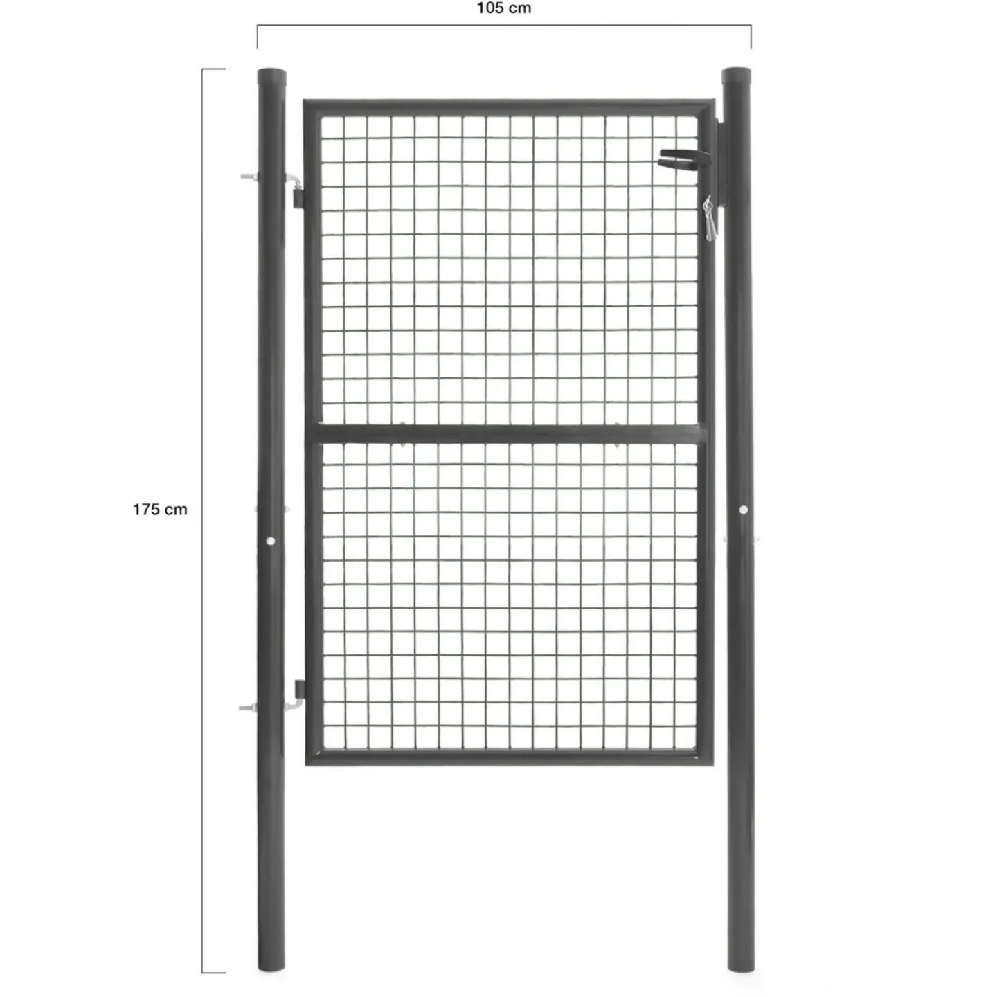 Portillon gris anthracite jardin en acier 105 x 125 cm*IDMarket Sale