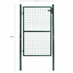 Portillon vert jardin en acier 105 x 150 cm*IDMarket Discount