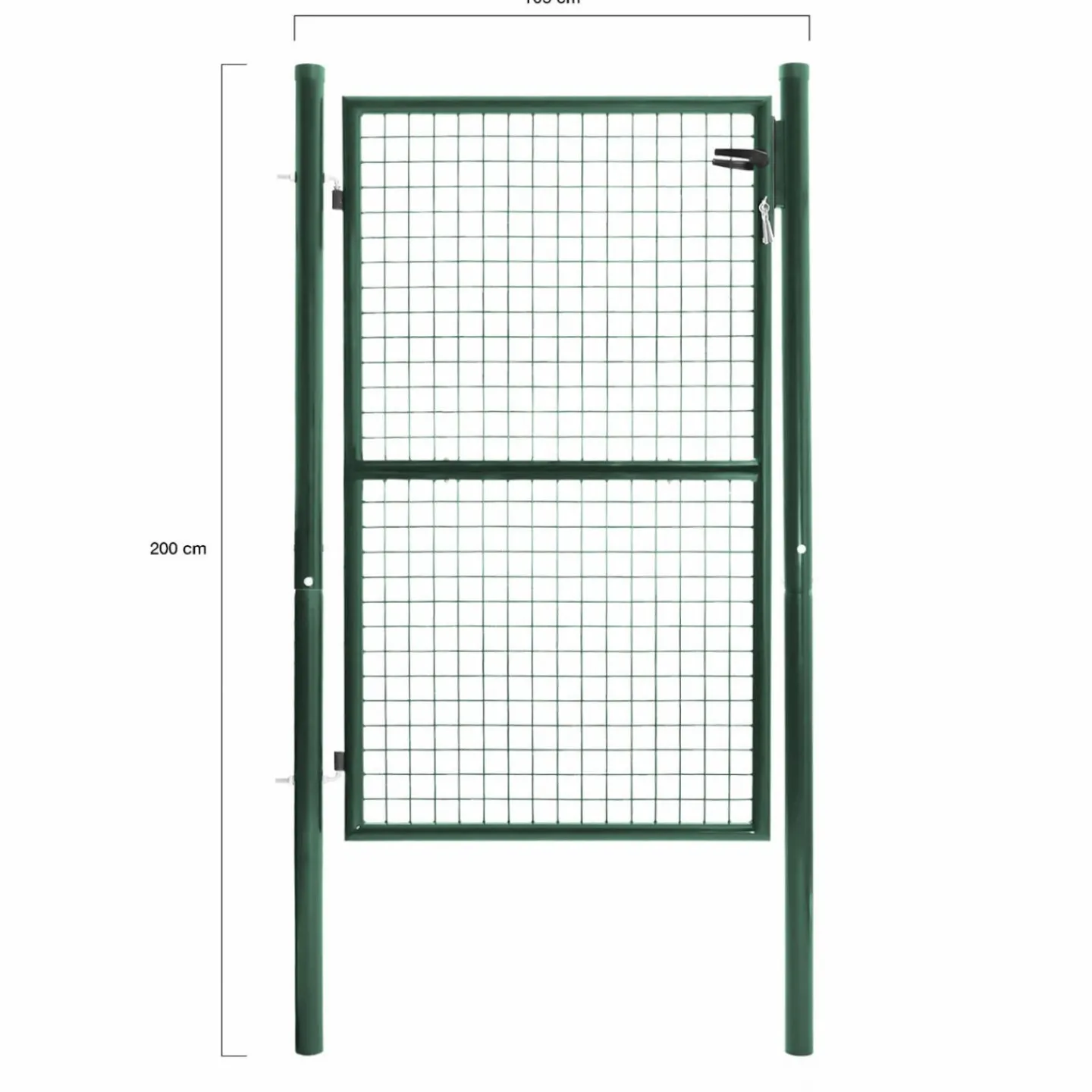 Portillon vert jardin en acier 105 x 150 cm*IDMarket Discount