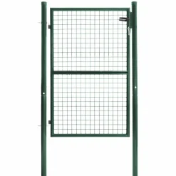 Portillon vert jardin en acier 105 x 125 cm*IDMarket Discount