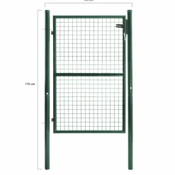 Portillon vert jardin en acier 105 x 125 cm*IDMarket Discount