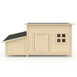 Poulailler en bois 6 poules avec pondoir, toit plat et sur pilotis*IDMarket New