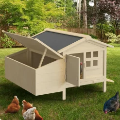 Poulailler en bois 5 poules avec pondoir sur pilotis XXL*IDMarket Discount