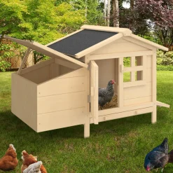 Poulailler sur pilotis en bois avec pondoir*IDMarket Outlet