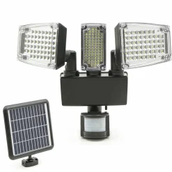 Projecteur LED solaire 3 spots 178 LED avec détecteur de mouvement*IDMarket Online