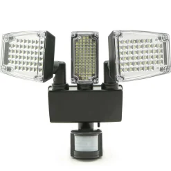 Projecteur LED solaire 3 spots 178 LED avec détecteur de mouvement*IDMarket Online