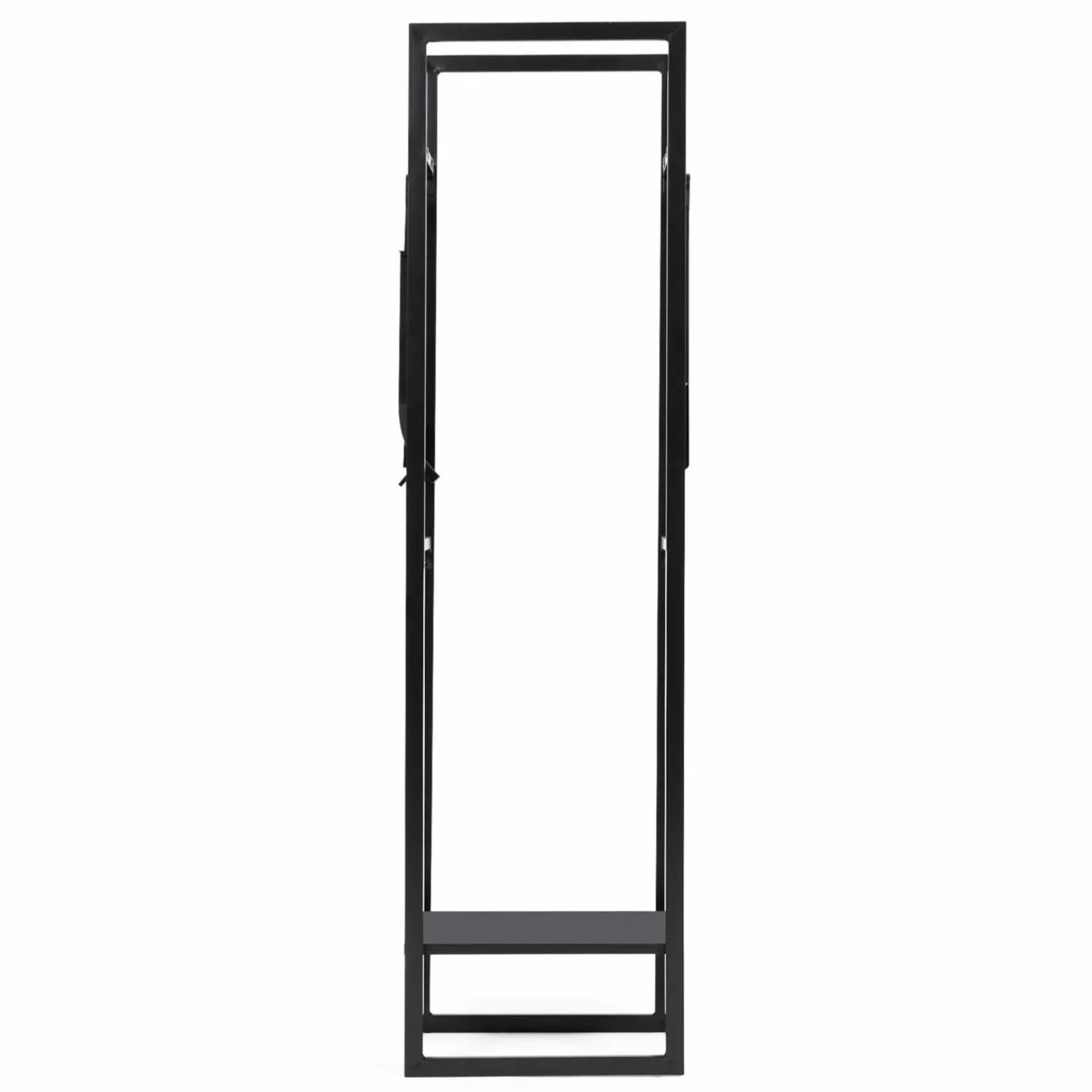 Range bûches vertical en acier noir et accessoires*IDMarket Best