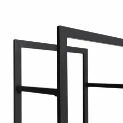 Range bûches vertical en acier noir et accessoires*IDMarket Best