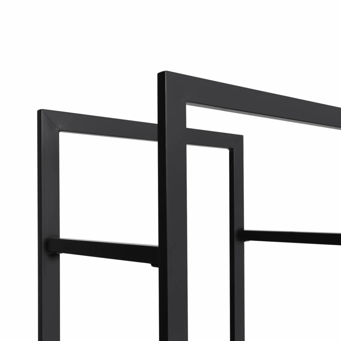 Range bûches vertical en acier noir et accessoires*IDMarket Best