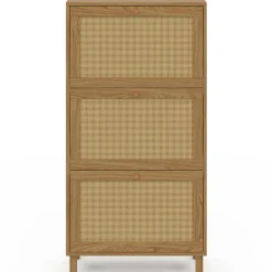 Rangement à chaussures vintage effet cannage*IDMarket Discount