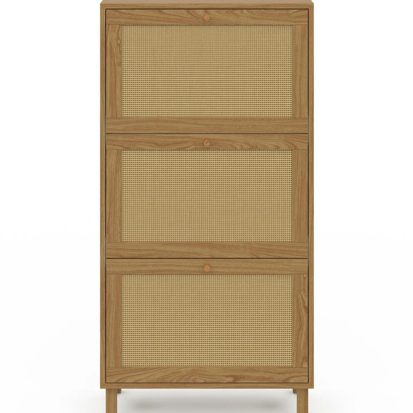 Rangement à chaussures vintage effet cannage*IDMarket Discount