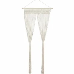Rideau bohème beige en macramé*IDMarket Sale