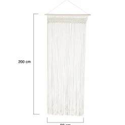 Rideau bohème beige en macramé*IDMarket Sale