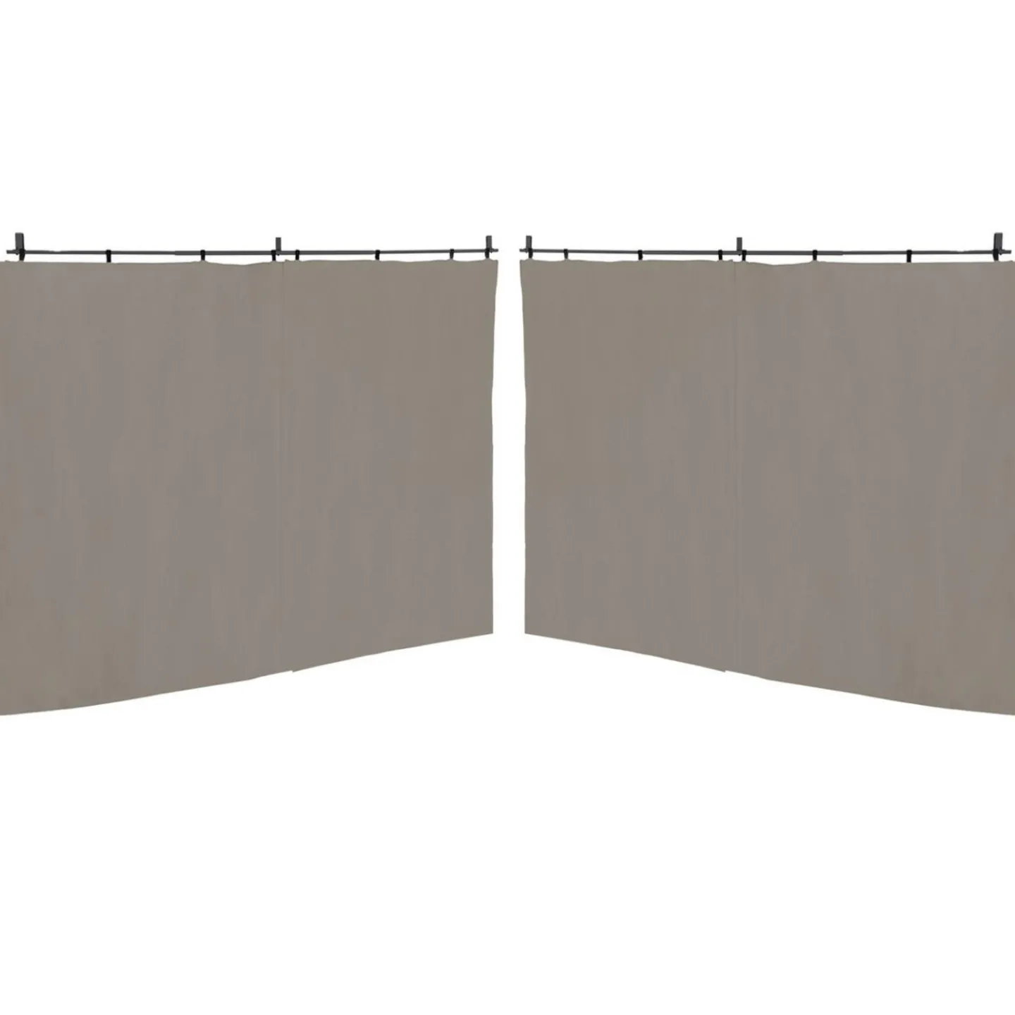 Rideaux de 3 et 4 M avec fermeture éclair pour pergola taupe : lot de 2*IDMarket Discount