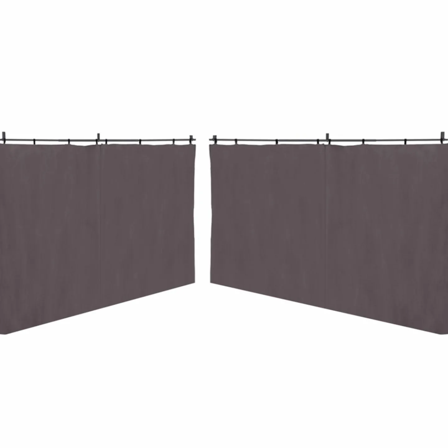 Rideaux extérieurs pour pergola 3x4m gris*IDMarket New