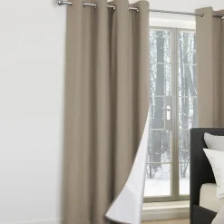 Rideaux occultants thermiques couleur taupe*IDMarket Hot