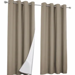 Rideaux occultants thermiques couleur taupe*IDMarket Hot