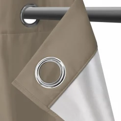 Rideaux occultants thermiques couleur taupe*IDMarket Hot