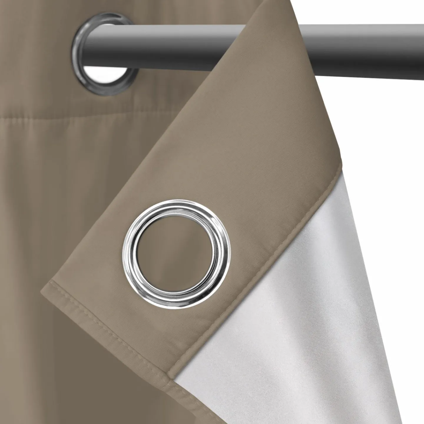 Rideaux occultants thermiques couleur taupe*IDMarket Hot