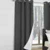 Rideaux occultants thermiques gris anthracite*IDMarket Clearance