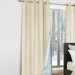 Rideaux occultants thermiques beige*IDMarket Outlet