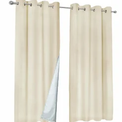 Rideaux occultants thermiques beige*IDMarket Outlet