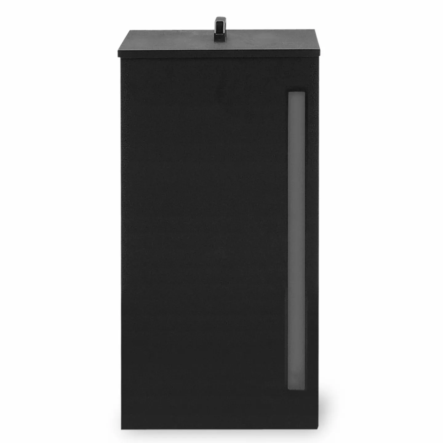 Réservoir à granulés / pellets 4 roulettes avec tamis 30kg noir*IDMarket Online