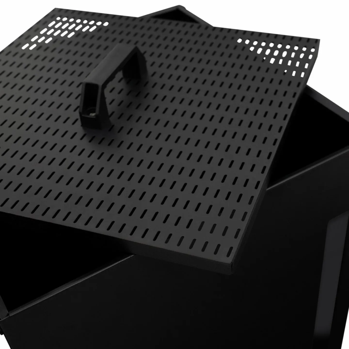 Réservoir à granulés / pellets 4 roulettes avec tamis 30kg noir*IDMarket Online