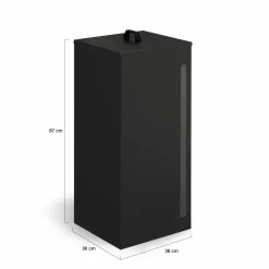 Réservoir à granulés - rangement à pellets 55 kg noir 36 x 36 x 87 cm*IDMarket Discount