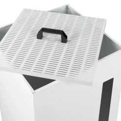 Réservoir à granulés - rangement à pellets 45 kg blanc 36 x 36 x 76 cm*IDMarket Sale